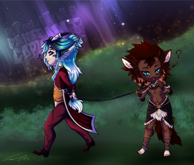 2 x Full Body, Colored, Shaded, Detailed Background